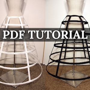 Full Length (Long) Cage Crinoline, Hoop Skirt, Cage Skirt - PDF Tutorial