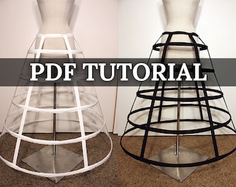 Crinolina a gabbia lunga (a tutta lunghezza), gonna a cerchio, gonna a gabbia - Tutorial PDF