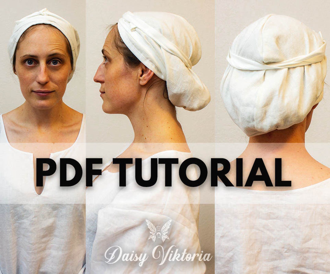 Easy Medieval St. Birgitta Cap - SCA, Larp, Historical, Fantasy Costume ...