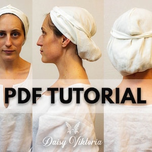 Easy Medieval St. Birgitta Cap - SCA, Larp, Historical, Fantasy Costume - PDF Tutorial