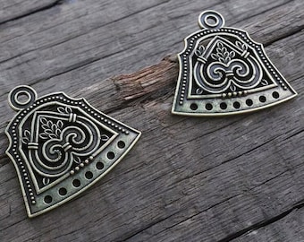 Norse / Viking Brooch Hangers - Bronze Color