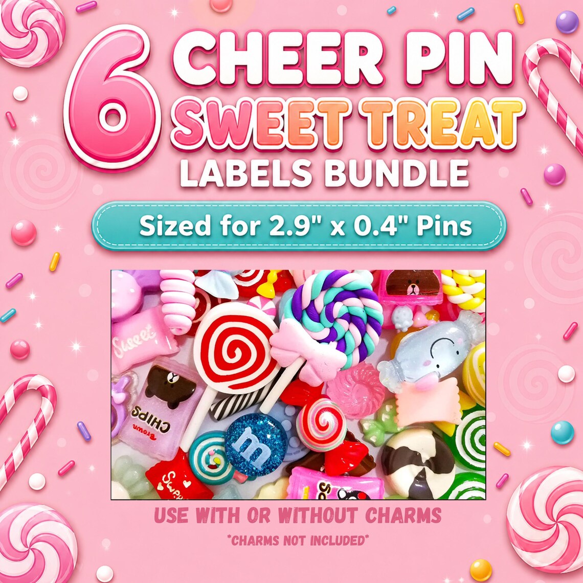 Sweet Treats Cheer Pin Labels Bundle (2.9
