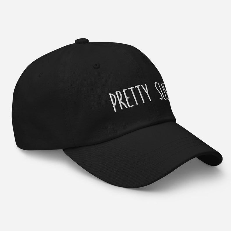 Among Us /'Pretty Sus/' Embroidered Dad Cap Hat Black Navy or Camo