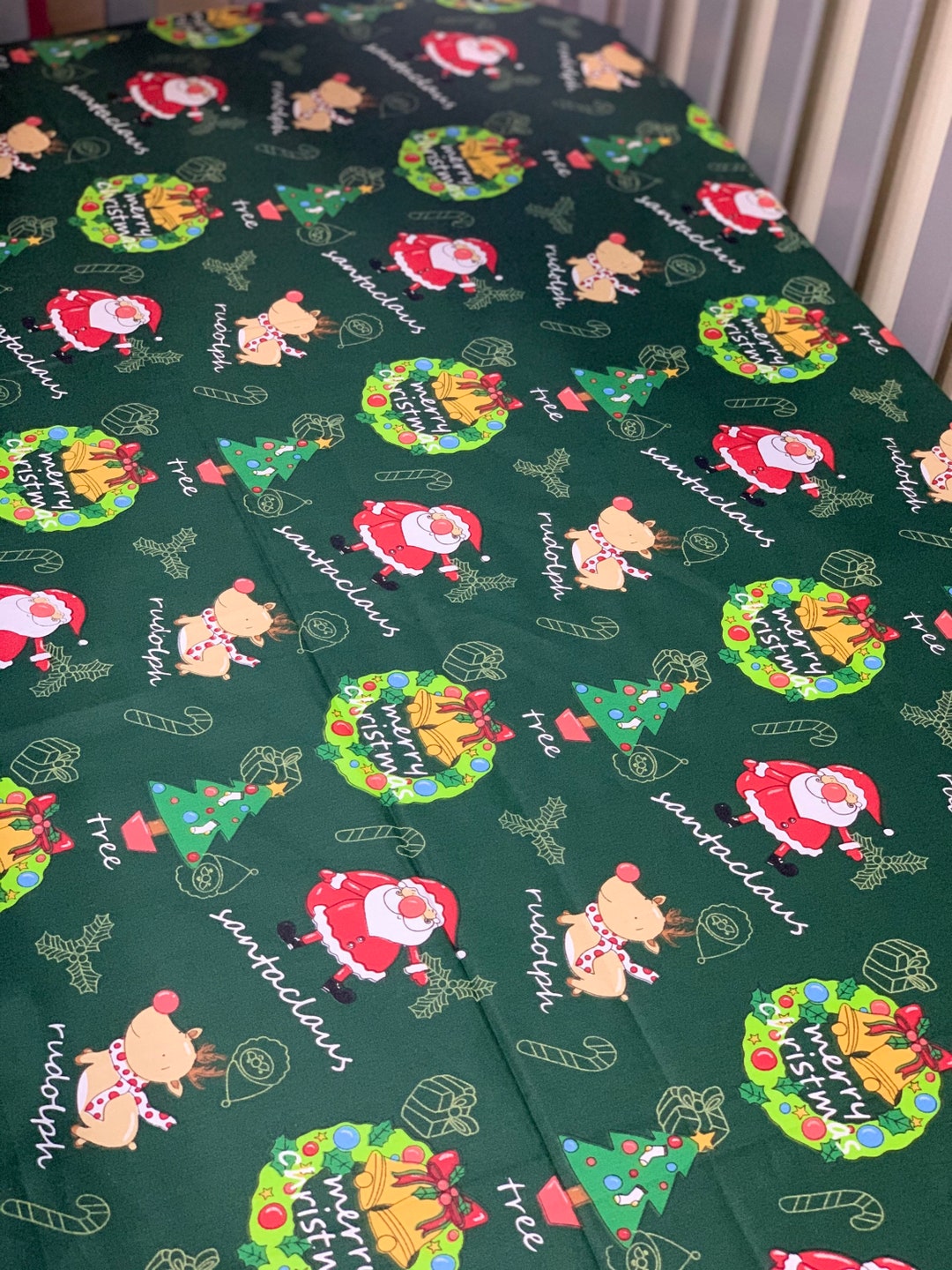 Crib Sheets Crib Sheet Set Fitted Crib Sheet Christmas Crib Etsy