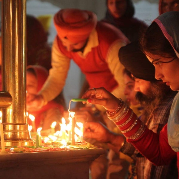 Diwali Lights in Amritsar India Travel Art Photography Print