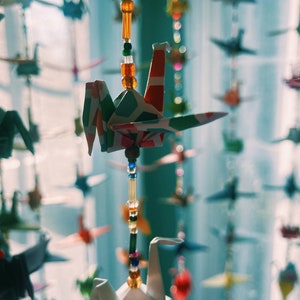 Random Paper Crane Mobile
