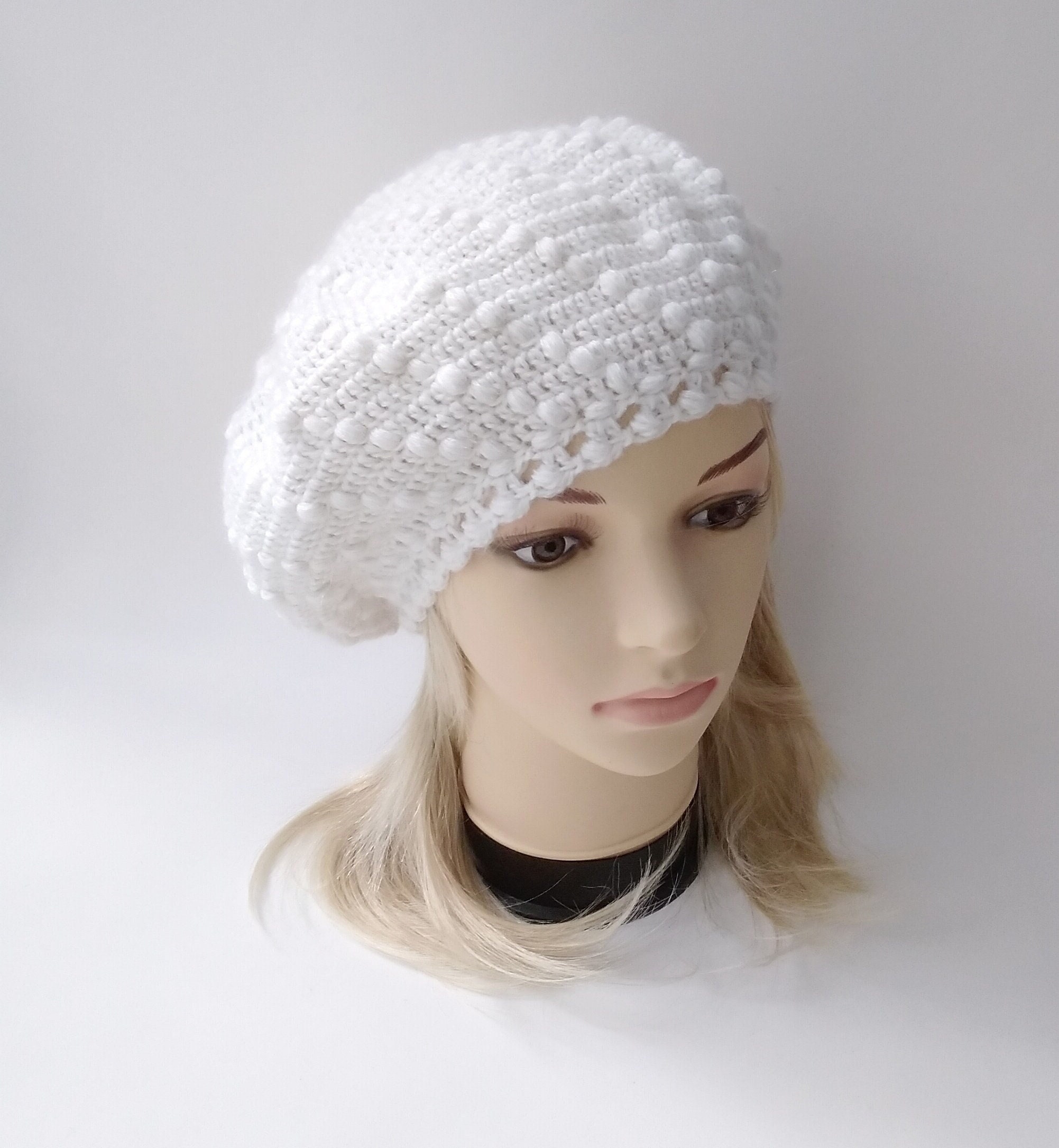 Ivory Crochet Beret - Etsy