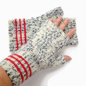 Warm woolen fingerless gloves Crochet wrist warmers Fingerless mittens Arm warmers