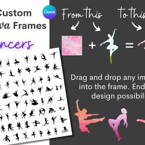 80x custom Canva frames template - DANCERS