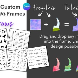 152x custom Canva frames template - ARROWS