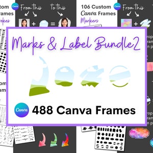 488x Canva frames bundle 2 template - MARKS & LABELS BUNDLE