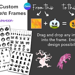 95x custom Canva frames template - HALLOWEEN