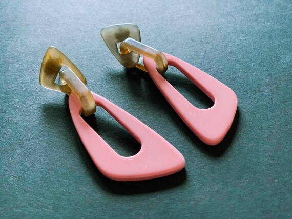 Geometric Drop Earrings-hoop Earrings-sterling Silver