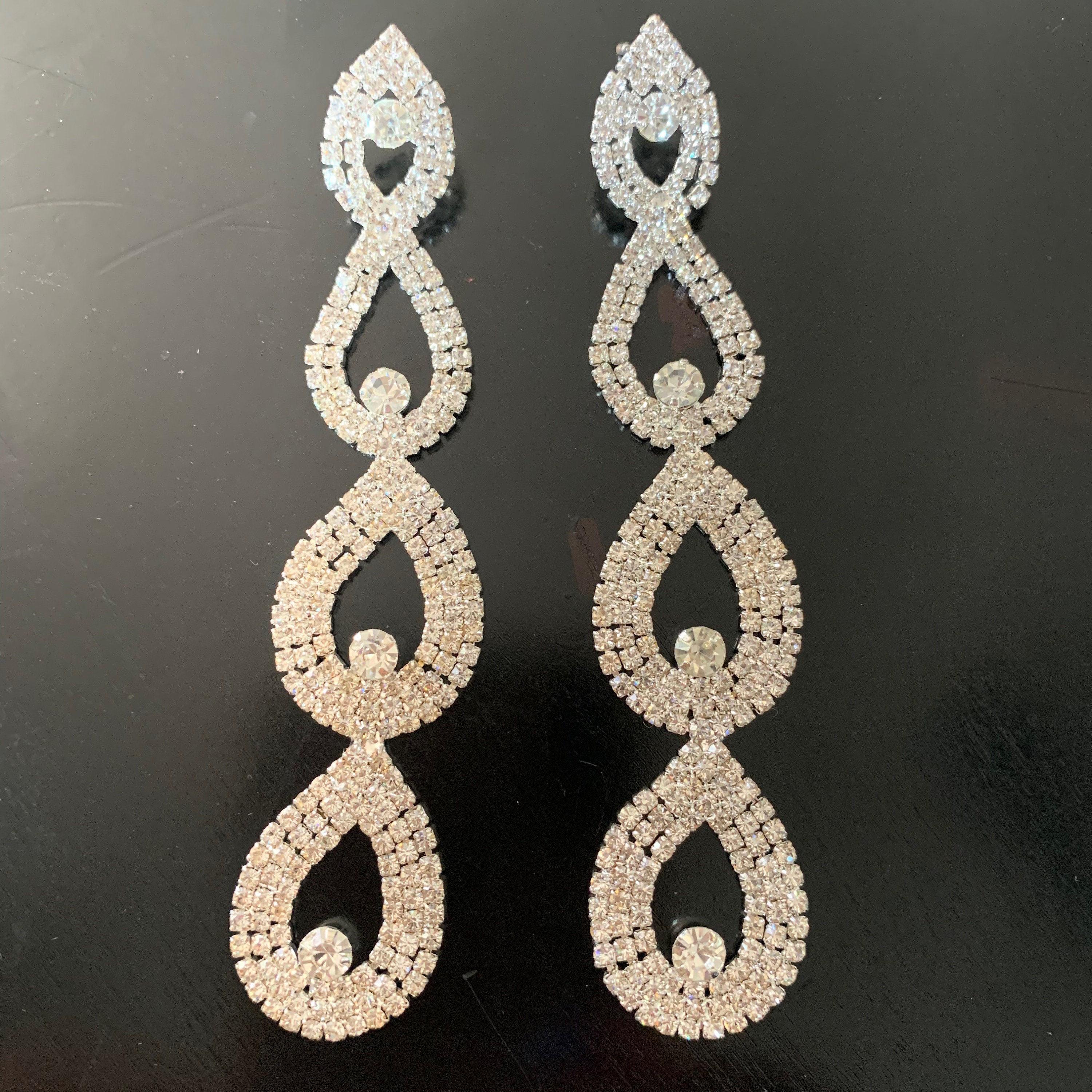 Luxury Long Crystal Drop Earrings, Earrings for Women, Bridal ...