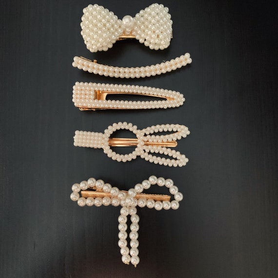 Fashion Hair Clips Set SYEENIFY Fashion Hair Clips Set - 20 PCS Pearls & Acrylic  main image 2