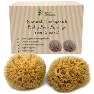 Natural Baby Sponge, with Wooden Duck