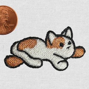 Cute Chubby Plush Kitten / Cat - Small Digital Machine Embroidery File - 3 Colors
