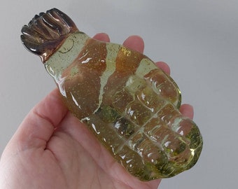 Handblown Green Glass Single Hand