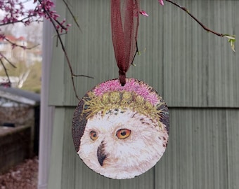 The Thistle Queen Wood Slice Ornament