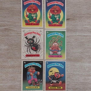 1986 GARBAGE PAIL KIDS &quot;Halloween Themed&quot; Cards Jack O Lantern Duncan Pumpkin and More Free Shipping