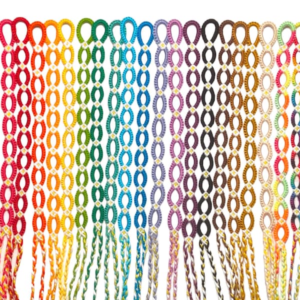 Daisy Chain Friendship Bracelet: Choose From 25 Colors | Gradient Cascading Rainbow Floral Flower Cottagecore Fairycore Summer Beachy