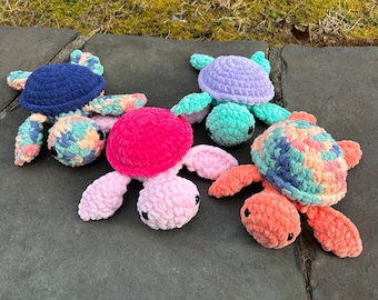 Sea Turtle Plushie: Choose Your Colors, Crochet Amigurumi Stuffed Animal