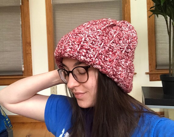 Ribbed Beanie Crochet Hat Acrylic 