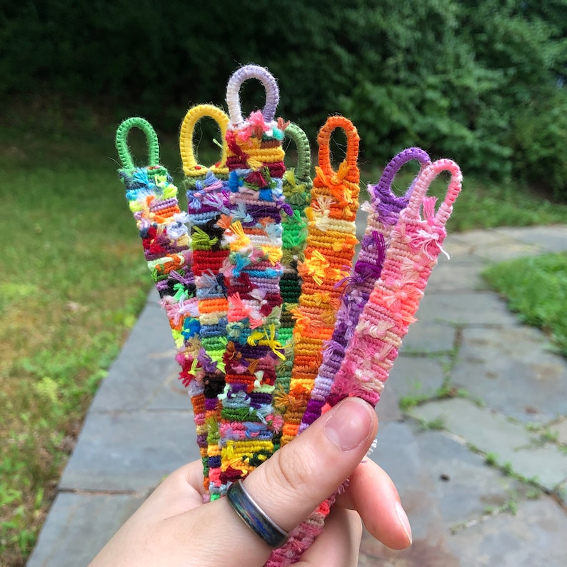 Recycled Rag Rug Friendship Bracelet Upcycled Handmade Etsy