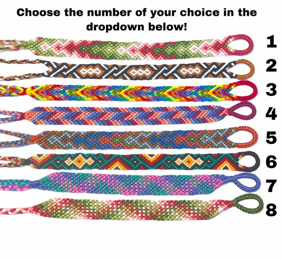 Thin Friendship Bracelets: Pastel Aztec 