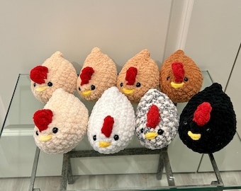 Crochet Chicken Plushie – Adorable Farm Animal Decor