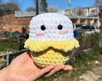 Amigurumi de plátano, peluche de ganchillo, animal de peluche pelado, snack de fruta, comida saludable, peluche blando