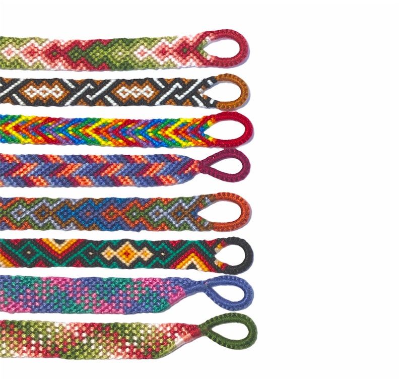 Arrowhead Simple Diamond Summer Macrame VSCO Trendy Woven Thin Friendship Bracelets: Pastel Knotted Beach Aztec Plaid Cute