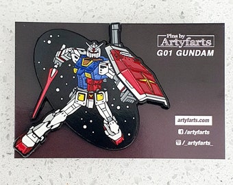 Pin Badge G01 Gundam - (+ adesivo GRATUITO)