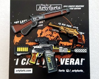 Pin Badge FF05 - Firefly weapons 3 pin set - IN STOCK