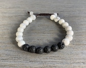 Essential Oil diffuser bracelet  for men women STUDENTS adults Lava rock HOWLITE unisex bracelets healing genuine stone
