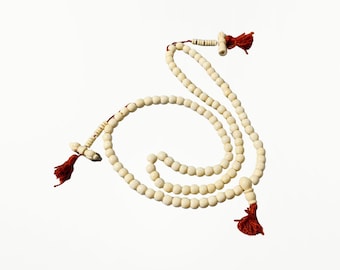 White Bone Beads Japa Mala
