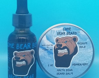 Arctic Bear Beard Balm and Oil Kit/Beard Balm/Beard Care/Beard Conditioner/Gift for him/Beard Grooming/Beard Wax/Beard oil/Grooming Kit