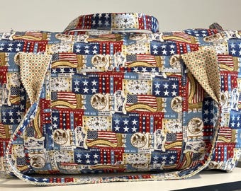 Patriotic Travel Bag/Overnight Bag/Weekender