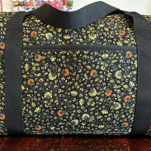 Yellow and Orange Floral Travel Bag/Overnight Bag/Duffel
