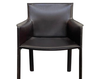 Cab Leather Armchair Inspired by Mario Bellini