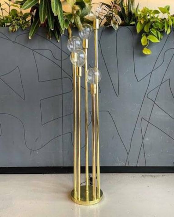 Vintage Mcm Mid Century Modern Brass Floor Lamp | Etsy