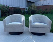 Pair of Milo Baughman Swivel Chairs