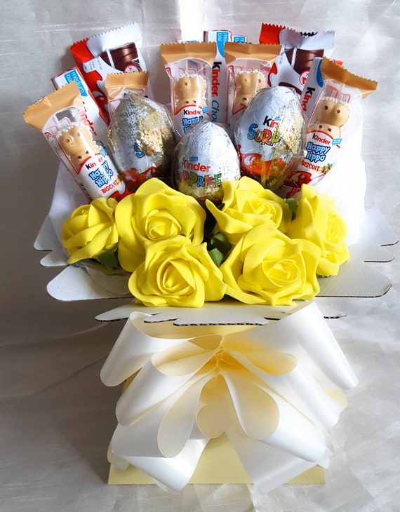 Chocolat Bouquet Kinder Buenos Fleurs Panier cadeau sucré - Etsy France