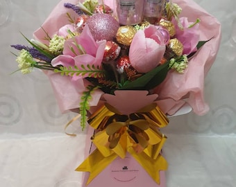 Luxury Ultimate Lindt Lindor & Ferrero Chocolate Bouquet Yankee Candles - Sweet Gift Hamper