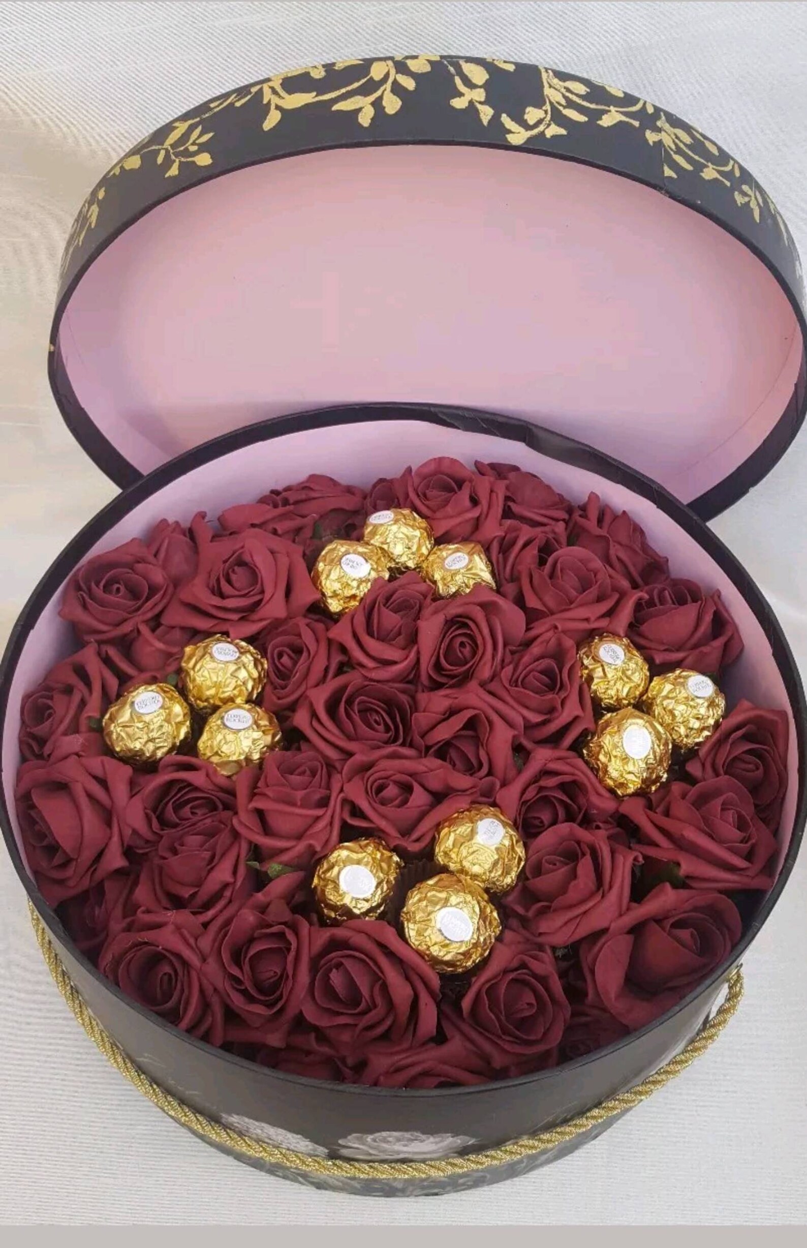 Luxury Opulent Hat Box with Ferrero Rocher Chocolates and Etsy