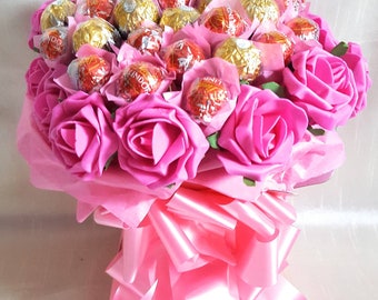 XLarge Ferrero Rocher & Lindt Lindor Chocolate Bouquet - Sweet Gift Hamper