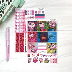 Stickers hibou Love You | Formaté pour les semaines de pression d'impression