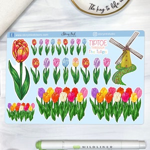 Pegatinas del Festival de los Tulipanes. Ideales para agendas de cualquier tamaño.