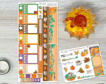 Pumpkin Spice Latte Sticker Set | Hobonichi Weeks