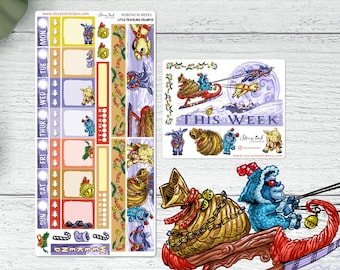 Traveling Little Krampus Sticker Set | Hobonichi Weeks